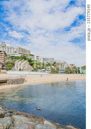 蒲郡市の西浦海水浴場周辺の風景(愛知県) 蒲郡市の西浦海水浴場周辺の風景(愛知県) 135779140
