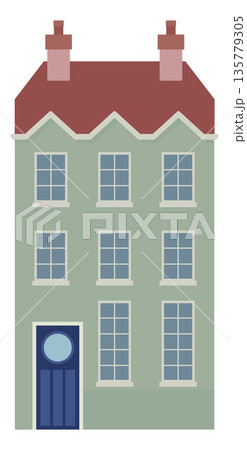 House Old Vintage City Building Illustration 135779305