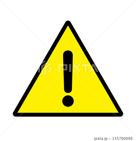 注意喚起のマークイラスト（透過） 135780098