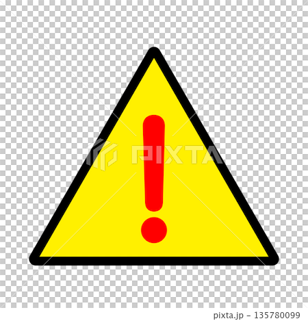 注意警告標誌圖示（透明） 135780099