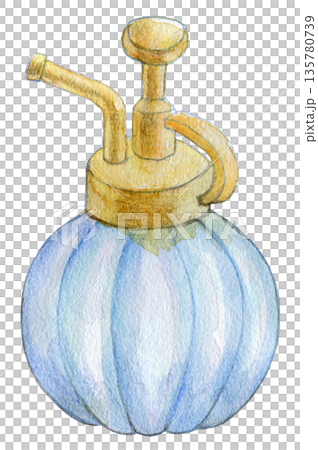 水彩イラスト　手描きイラスト　園芸用の水差し 135780739