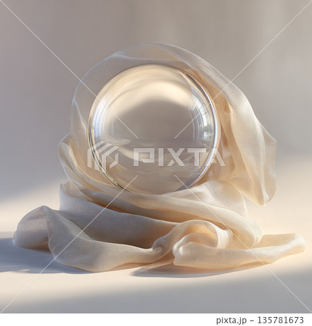 柔らかな布に包まれたガラスの球体4 135781673