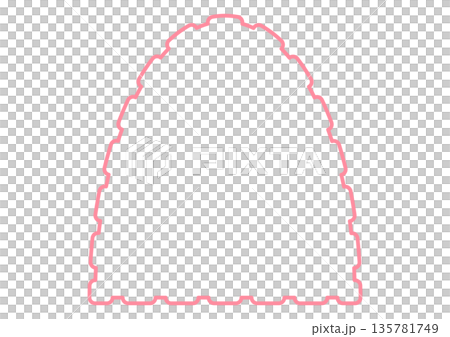 粉紅色扇貝形拱形相框，可愛裝飾相框，圓頂形留言空間 135781749
