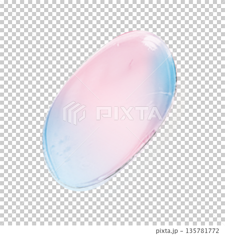 彩虹色水滴插圖，色彩漸層生動，展現了水潤感和透明度。 135781772