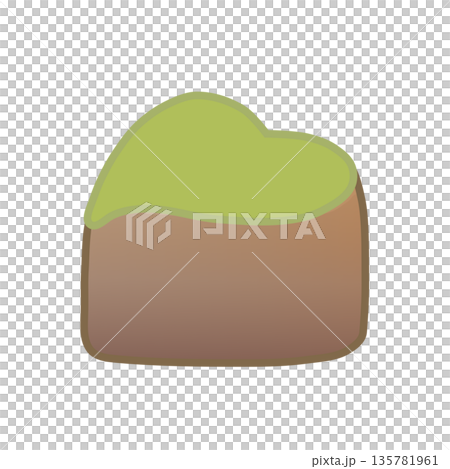 ハート型モカチョコレートのイラスト ハート型モカチョコレートのイラスト 135781961