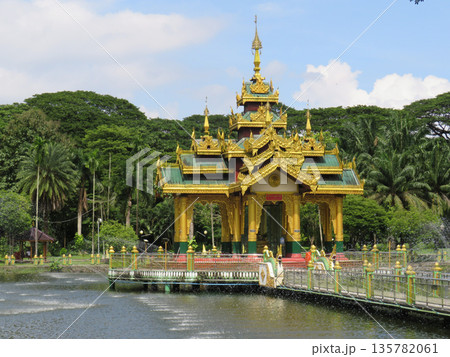 A Buddhist Temple on a lake in Yangon, Myanmar.JPG A Buddhist Temple on a lake in Yangon, Myanmar.JPG 135782061