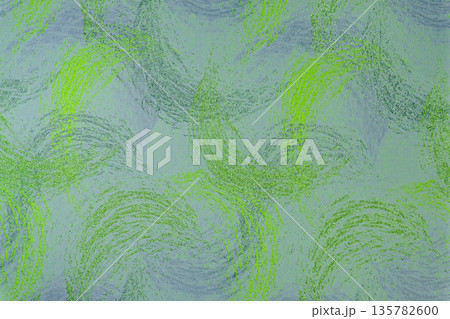 Bright green textile texture with silver wavy pattern Bright green textile texture with silver wavy pattern 135782600