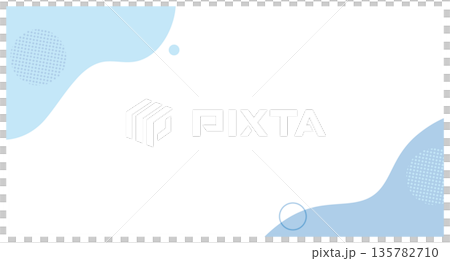 Fluid shape background illustration material Flat hand drawn fluid blue shapes 135782710