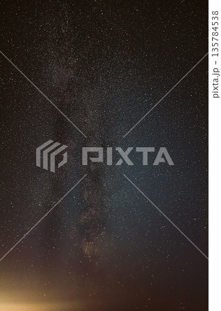 Milky Way Galaxy in Starry Night Sky Vertical Background 135784538