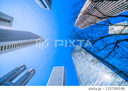 日本の東京都市景観　日本経済の憂鬱…新宿副都心の摩天楼などを望む＝令和8年1月25日 135784596