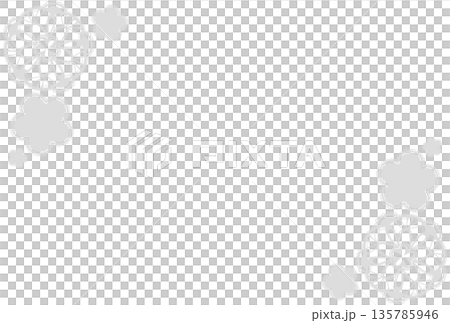 グレーの花形のレースのフレーム 135785946