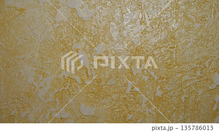 texture plaster, decorative yellow wall, background, background 135786013