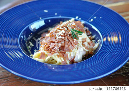 pasta or pasta carbonara or spaghetti or spaghetti carbonara with bacon pasta or pasta carbonara or spaghetti or spaghetti carbonara with bacon 135786368