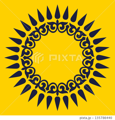 Kazakh nomadic tribes on background Kazakh nomadic tribes on background 135786440