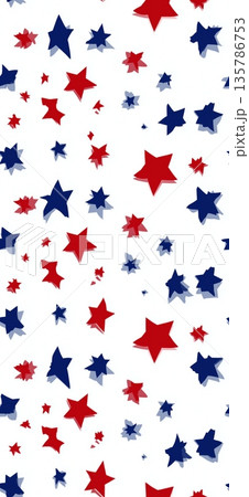 USA colors star pattern creating a patriotic background. Red and blue stars forming a cheerful, seamless American flag inspired pattern USA colors star pattern creating a patriotic background. Red and blue stars forming a cheerful, seamless American flag inspired pattern 135786753