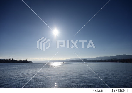 チューリッヒ湖の風景 135786861
