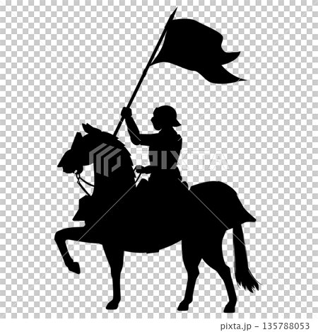 Western knight on horseback 135788053
