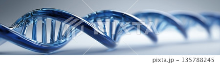 DNA double helix modeling genetic information and science. Abstract DNA structure representing life science, biotechnology, and genetic research 135788245