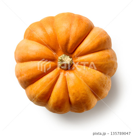 fresh raw pumpkin isolated on white background 135789047