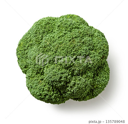 fresh raw broccoli isolated on white background 135789048