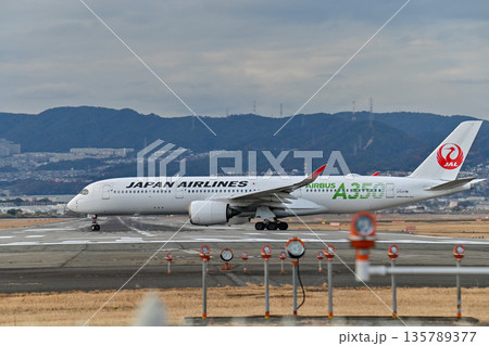 【大阪・豊中】伊丹空港で離着陸する飛行機。とてもかっこよく、いつ見てもワクワクどきどきします。 【大阪・豊中】伊丹空港で離着陸する飛行機。とてもかっこよく、いつ見てもワクワクどきどきします。 135789377