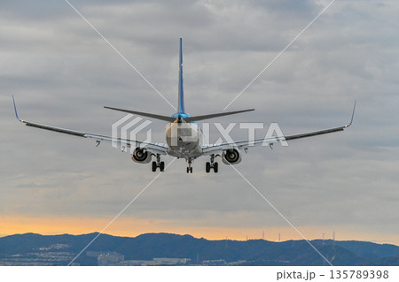 【大阪・豊中】伊丹空港で離着陸する飛行機。とてもかっこよく、いつ見てもワクワクどきどきします。 135789398