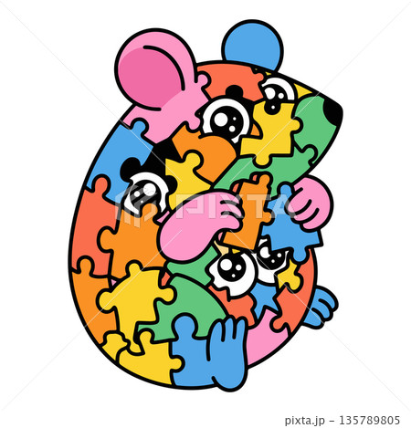 Puzzle Piece Mouse Puzzle Piece Mouse 135789805