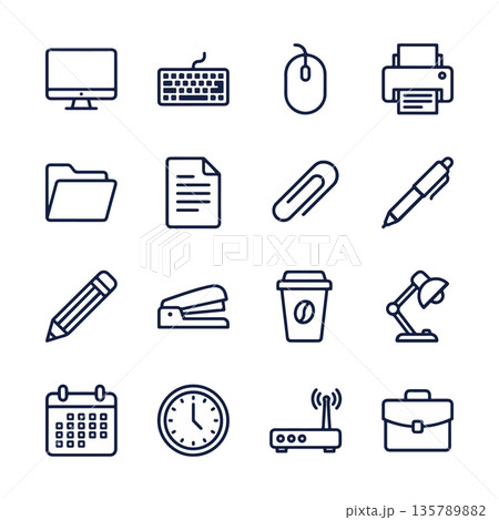 Office and Business Icon Set 135789882