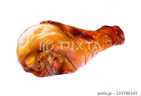 grilled and barbecue chicken drumsticks isolated on white background. grilled and barbecue chicken drumsticks isolated on white background. 135790145