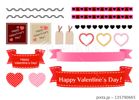 バレンタインデコレーションセット 135790665