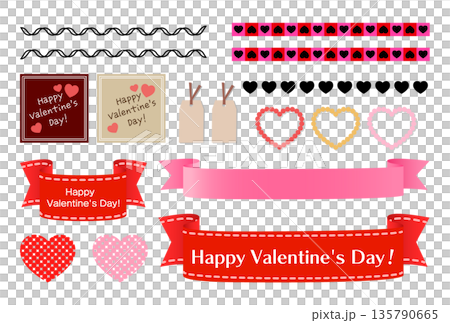 バレンタインデコレーションセット 135790665
