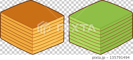 Kue lapis legit Indonesian layer cake drawing 135791494