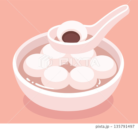 Tangyuan traditional Chinese rice ball dessert 135791497