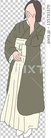 一位身穿畢業袴的女子 135791870