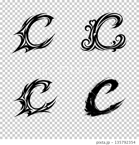 トライバル　文字　アルファベット 135792354