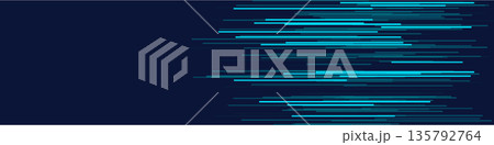 Modern abstract tech line design in blue tones 135792764