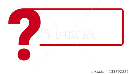 Red question mark frame design with blank space for text Red question mark frame design with blank space for text 135792823
