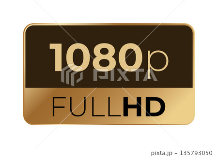 1080p full hd sign with gold and black design 1080p full hd sign with gold and black design 135793050