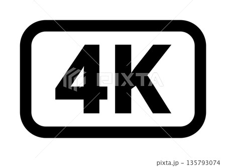 Bold 4k symbol presentation in high resolution format Bold 4k symbol presentation in high resolution format 135793074