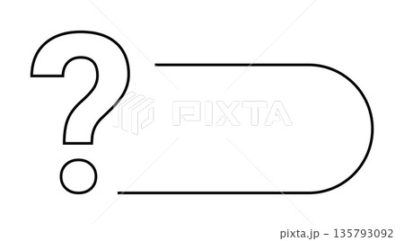 Question mark inside speech bubble symbolizing inquiry and communication Question mark inside speech bubble symbolizing inquiry and communication 135793092