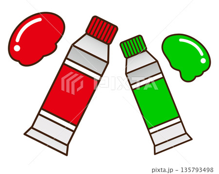 シンプルな絵具のアイコンイラスト素材セット2 135793498