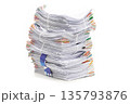 Stack of Documents isolated on white background. 135793876