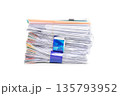 Stack of Documents isolated on white background. 135793952