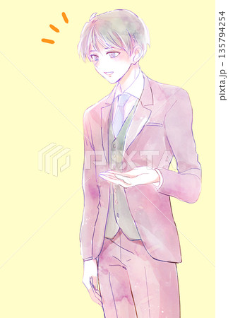 スーツの男性　笑顔 135794254