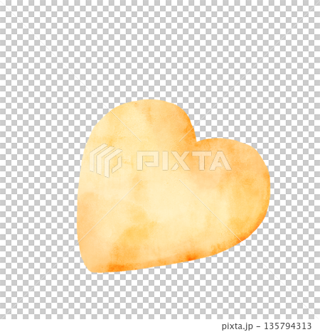ハート型クッキーの水彩画 ハート型クッキーの水彩画 135794313