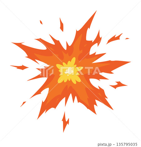 爆発の炎のエフェクトのイラスト素材 135795035