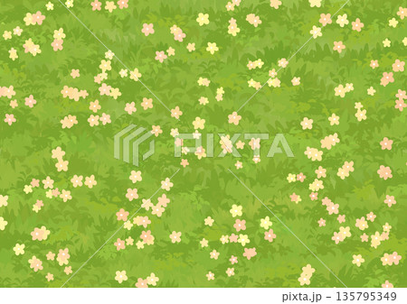 花が咲く草原の背景 135795349