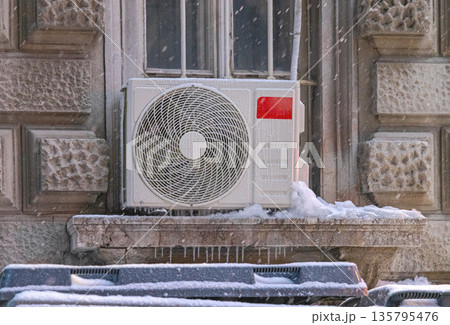 Frozen Air Conditioner Snow 135795476