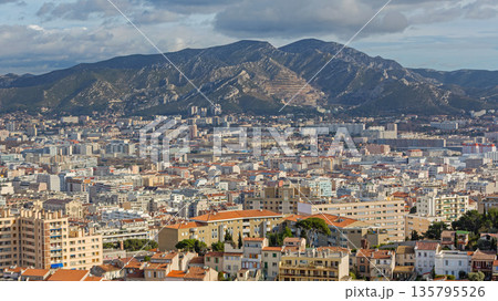 Panoramic Marseille Mountains France 135795526