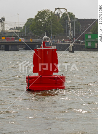 Red Navigation Buoy Amsterdam 135795560